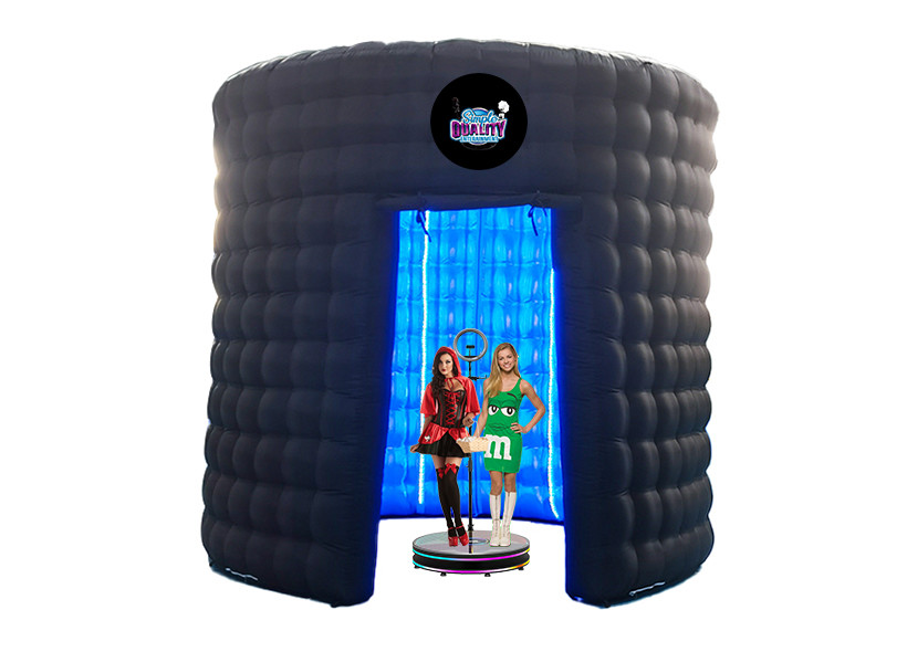 China Round Shape 360 Booth Enclosure Halloween Inflatable Photo Booth For Rent on sale
