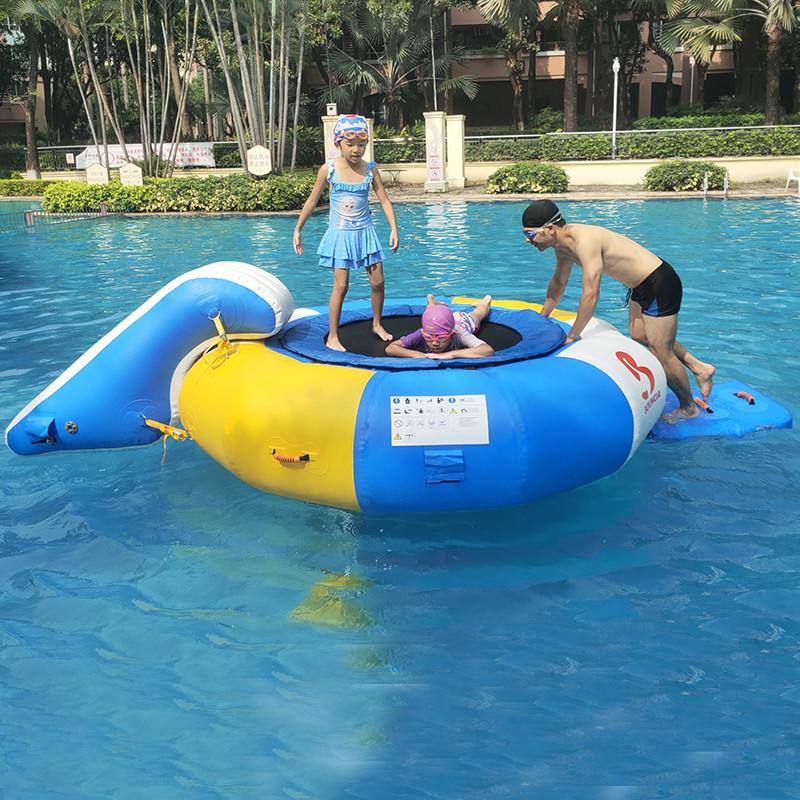 Quality 0.7mm Inflatable Water Trampoline Combo With Slide wholesale