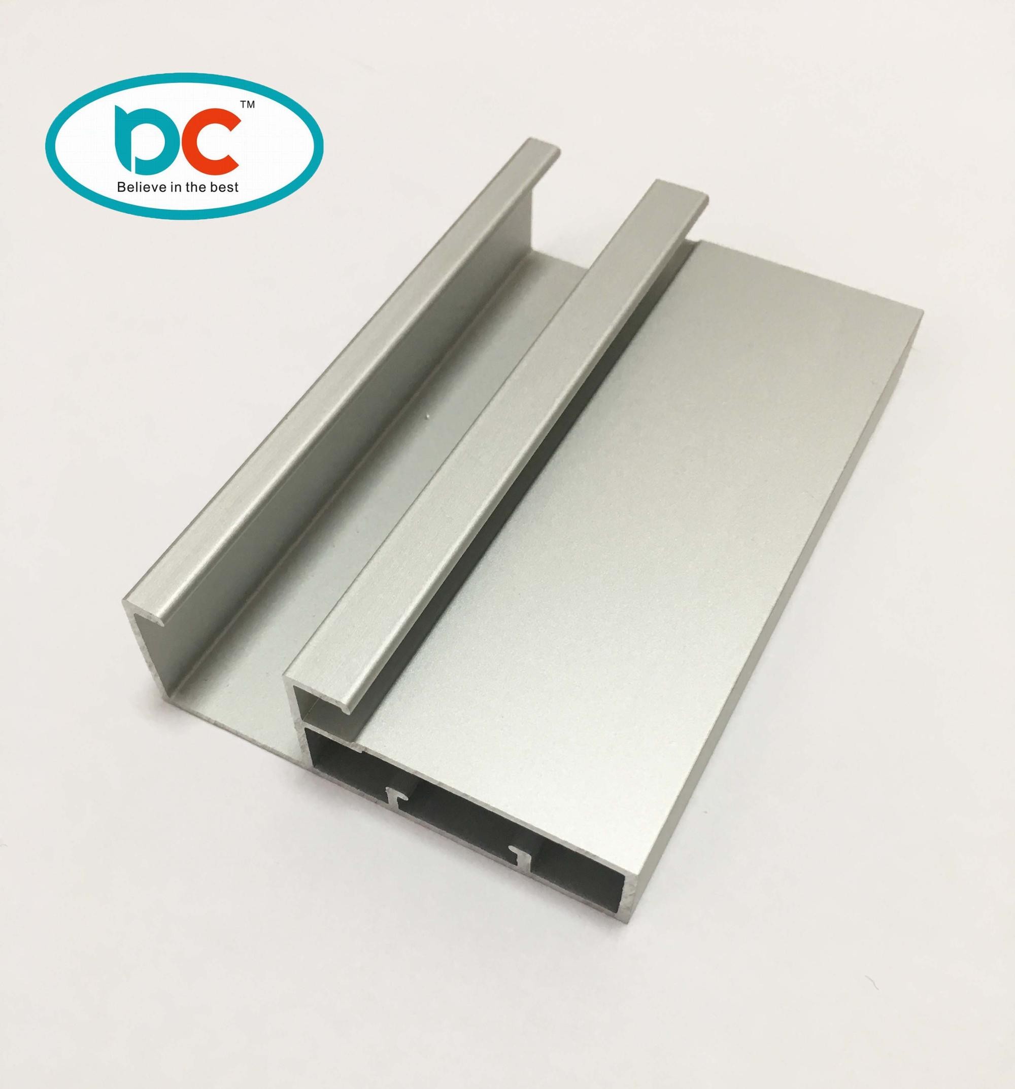 Quality 6000 series glossy aluminum kitchen profile for 4mm glass with gasket wholesale