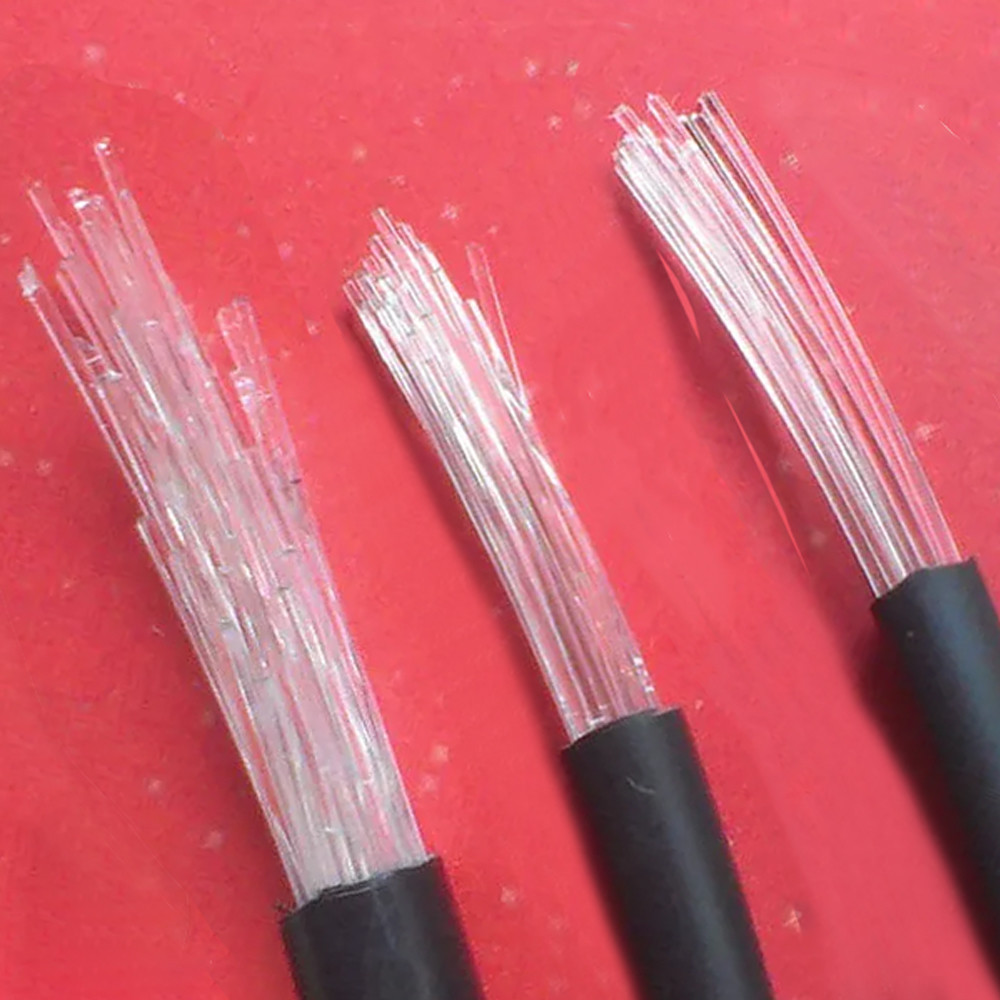 China Factory Outlet POF 10mX 6mm  Outer Diameter PVC PMMA Plastic Black Jacket  Glow Fiber Optic Cable For Light Decorative on sale