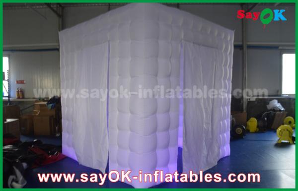 Cheap Inflatable Photo Booth Hire 210D Oxford Two Doors Led Inflatable Photo Booth 2.5m X 2.5m X 2.5m for sale
