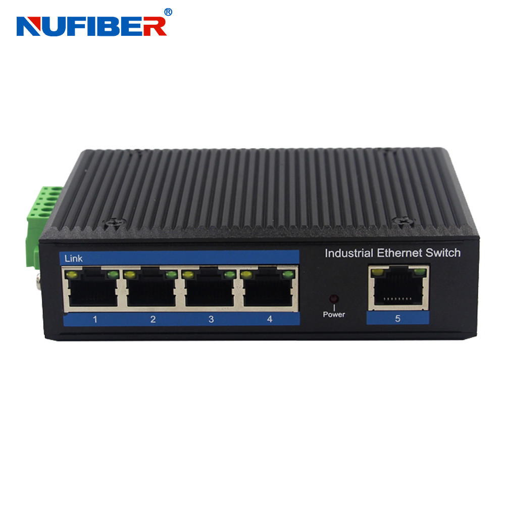 China IP40 Din Rail Mount Network Switch Hub 5 Port Gigabit Rj45 UTP Interface on sale