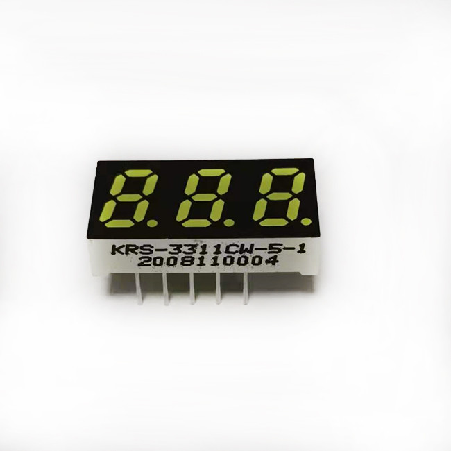 Quality 0.31inch 3 Digit 7 Segment Display Common Cathode White Color LED Display Module wholesale