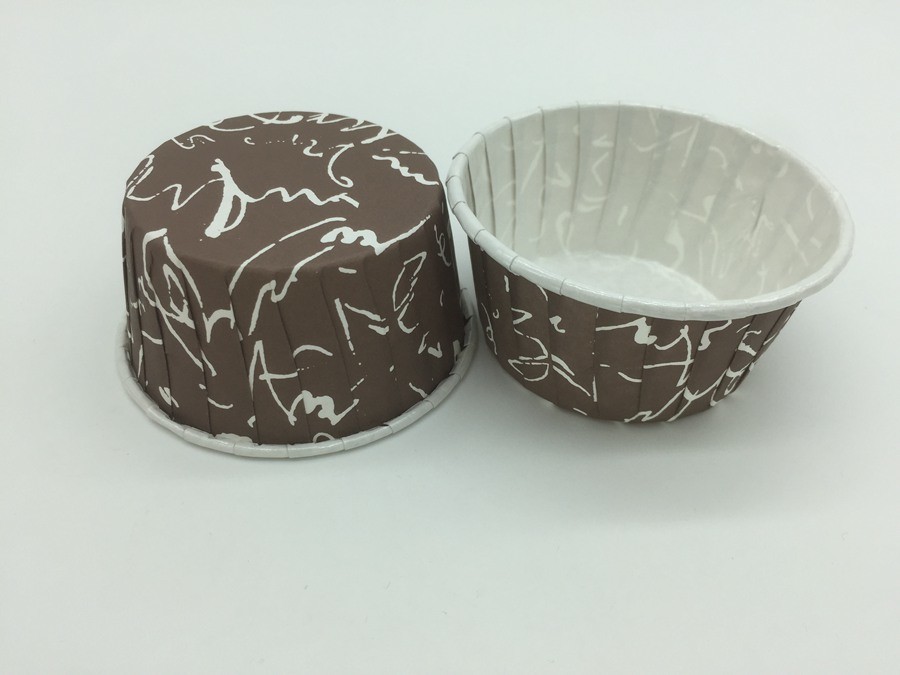 Quality Chocolate PET Coated Muffin Baking Cups High Temperature Food Grade Paper wholesale