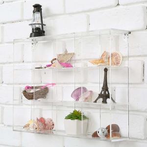 Quality 12 Compartment Acrylic Display Frame Wall Mounted Bathroom Organizer Counter Rack wholesale
