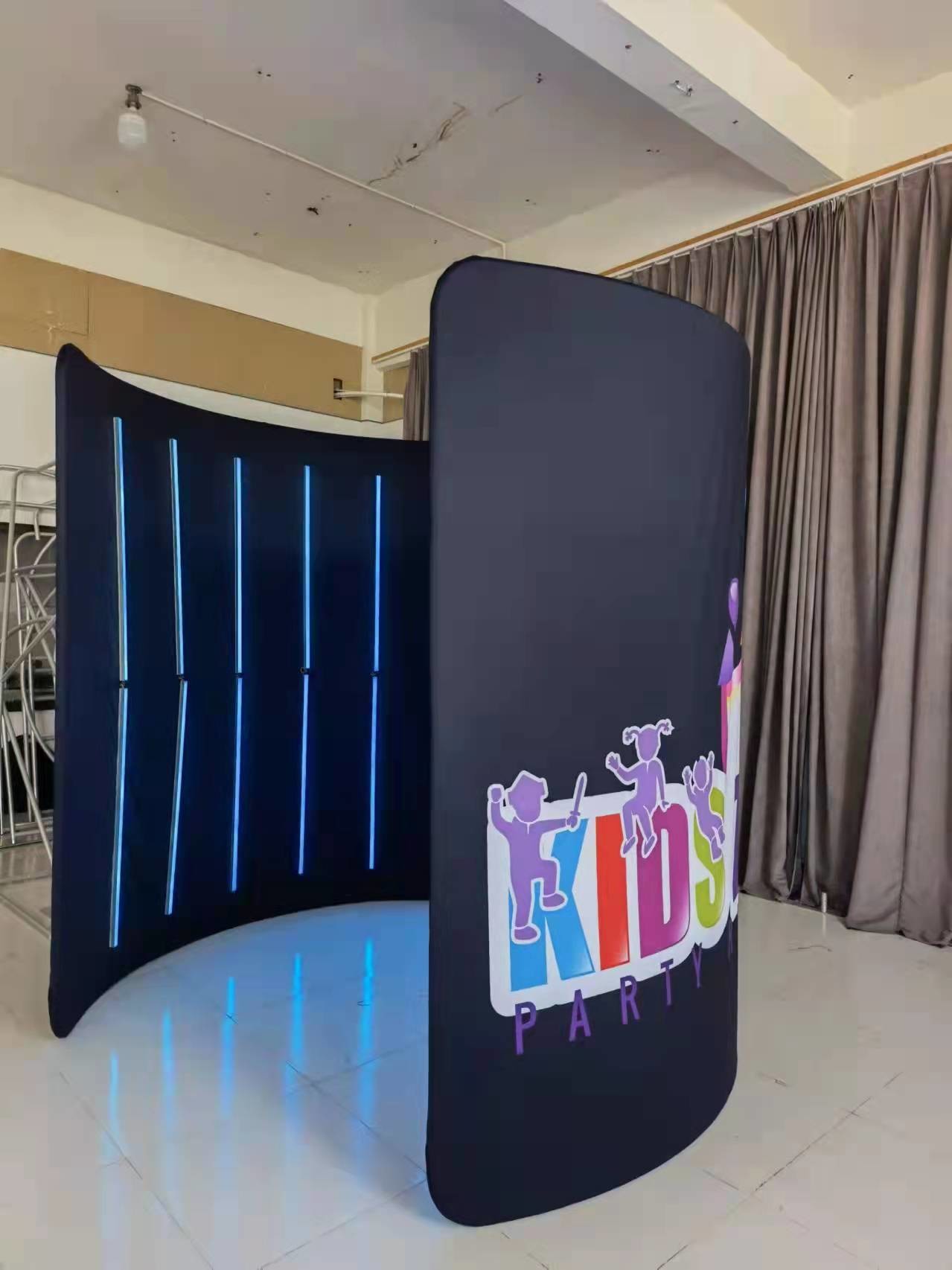 Led Light Portable 360 Photo Booth Enclosure Backdrop For Party