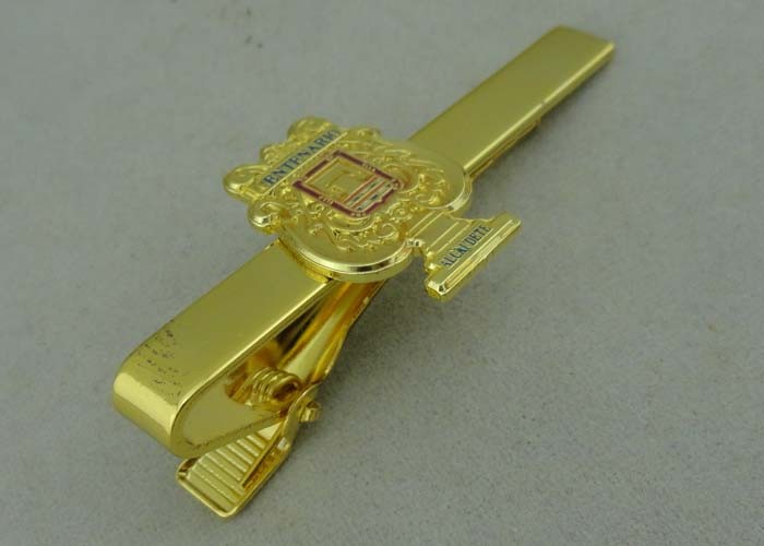 Quality Promotional Gold Mens Tie Bar Cufflink Brass Tack By Die Stamped wholesale