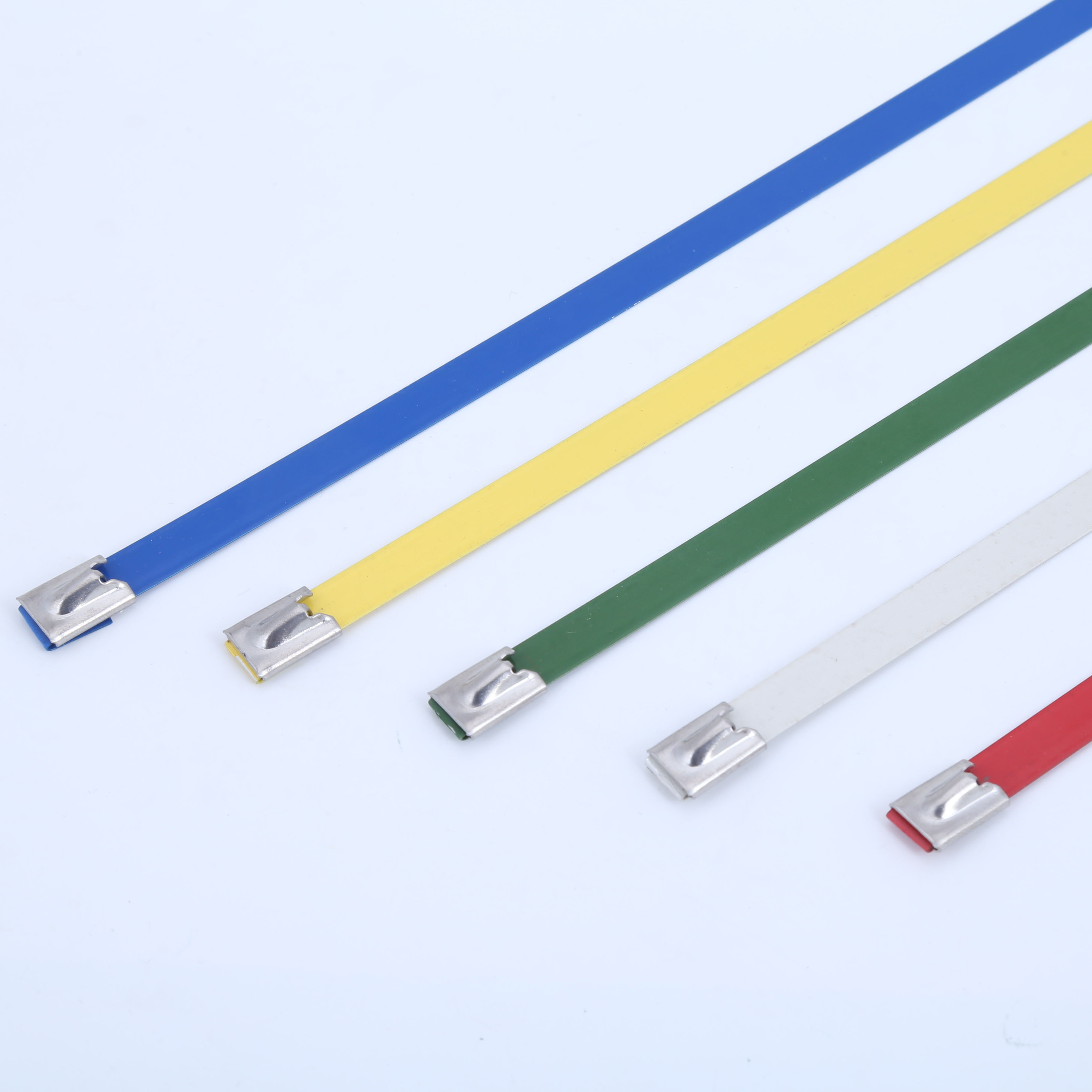 Quality Colorful Reusable Stainless Steel Cable Ties Mini Type Epoxy Coated wholesale