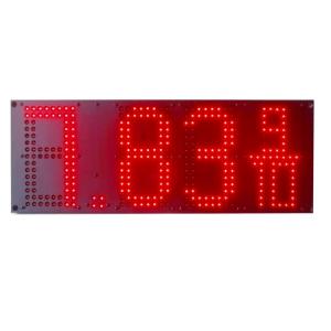 China 7000mcd Brightness Red Led Fuel Price Signs 7 Segment Led Display Board on sale