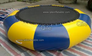 Quality Customized 0.9mm PVC Inflatable Floating Trampoline For Kids Games wholesale