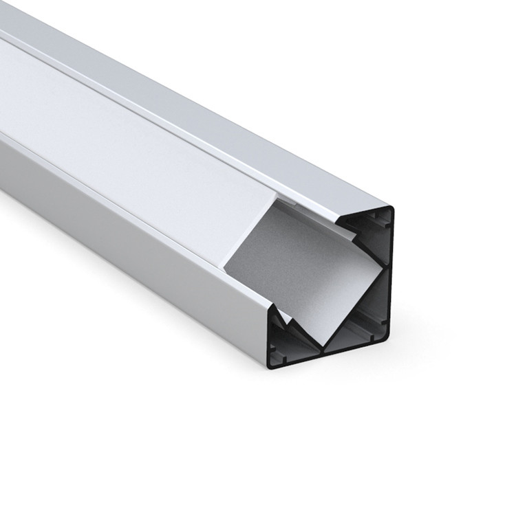 Quality Milky Corner LED Channel , Aluminum corner mount LED strip 18mm x 18mm wholesale