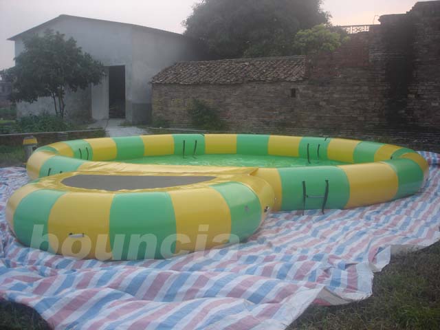 Quality Round Inflatable Water Pool With Platform For Water Roller wholesale