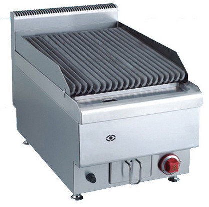 7.2KW Commercial Gas Lava Rock Grill Counter Top Western Kitchen Equipment