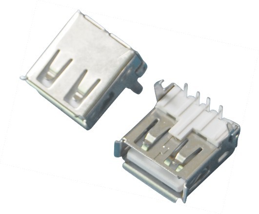 Quality 90 Degree 4Pins USB Female Connector Insert Board A Type 2.0 wholesale