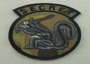 Quality Cotton Thread Embroidery Patches For Clothes , Military Emblem Badge wholesale