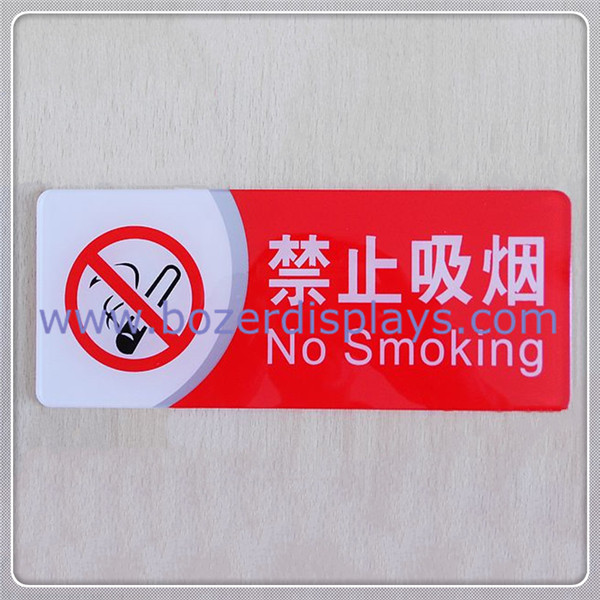 Quality Custom-design No Smoking Acrylic Warning Board/No Smoke Warming Sign wholesale