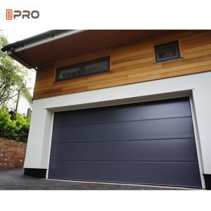 Quality Double Black Insulated Garage Doors Residential Panel Lift Horizontal Sliding Side Hinged wholesale