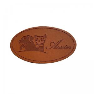 Quality Embossed Leather Label Patch Private Leather Labels For Handbags Sofa wholesale