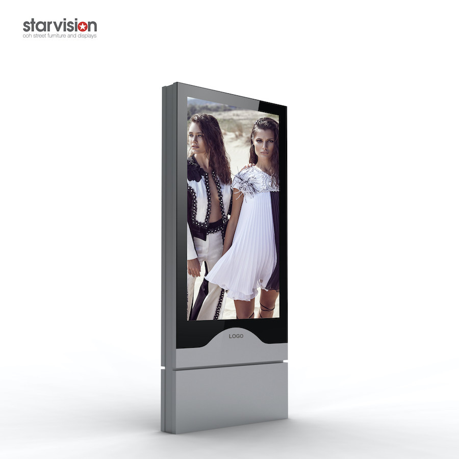 China Aluminum Alloy  IP55 Scrolling Poster Display Mupi Light Box Floor Standing on sale