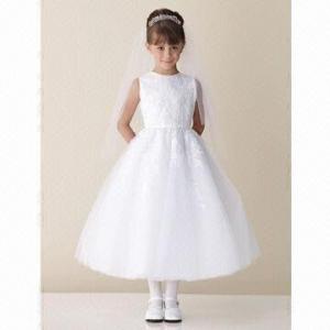 Quality 2012 Tulle Flower Girl Dress, Available in White wholesale