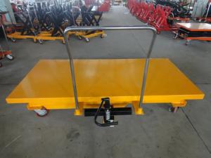 China Pump On Side Manual Scissor Lift Platform 800kg Single Scissor For Factory on sale