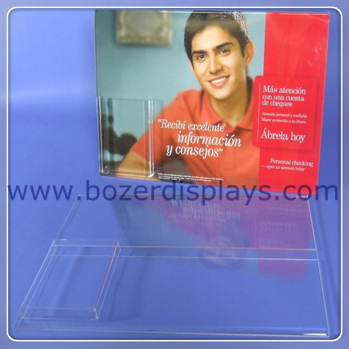 Quality Acrylic Wallmount Sign Holder with Brochure Pocket wholesale