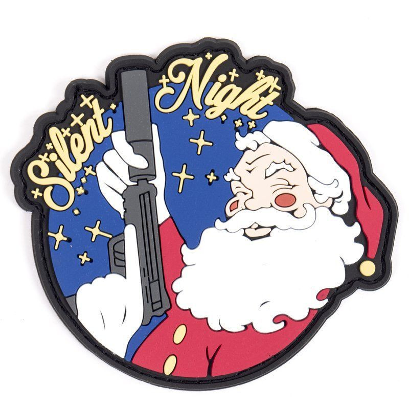 Quality Christmas Silent Night Morale PVC Patch Armband Tactical Military Morale Badge Emblem wholesale