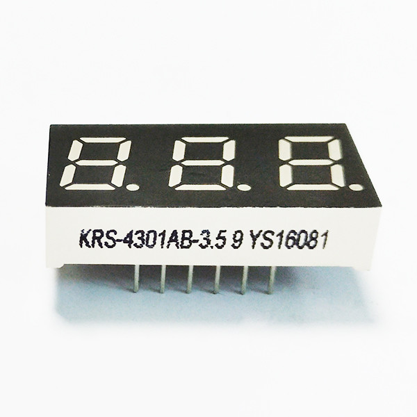 Quality 0.43 Inch Alphanumeric LED Display Seven Segment 3 Digit With Blue Emitting Color wholesale
