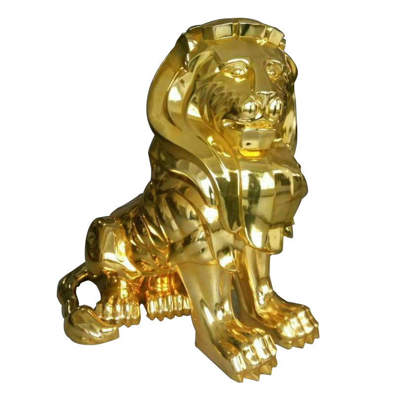 Quality Rohs Gold Electroplating Service , Lion Sculpture Electroplating Resin Prints wholesale