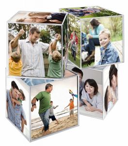 Quality Clear Plastic 6 Sided Acrylic Photo Cube 3.25x3.25Inch For Gift wholesale