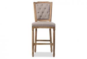 Quality Retro bar stool of 2018 french  ,with high quailty wood and fabric to make wholesale