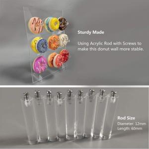 Quality Clear Acrylic Donut Holder Birthday Bagels Doughnut Display Stand wholesale
