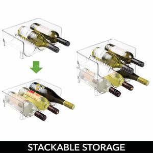 Quality Contemporary Stackable Acrylic Wine Bottle Holder For Kitchen Countertops wholesale