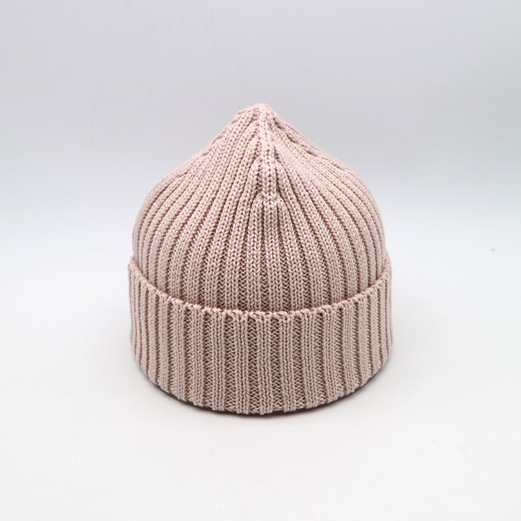 Quality Ladies Cotton Knit Beanie Hats Winter Cold - Proof Pink wholesale