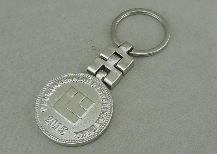 Quality Silver Plating Promotional Key Ring 3D Die Casting Stainless Steel wholesale