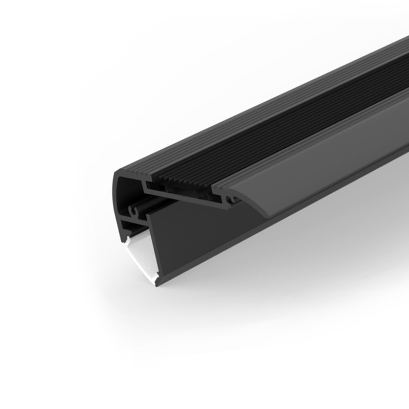 Quality 1m 2m Plasterboard LED Profile Black Color Aluminium Alloy 6063 T5 Material wholesale