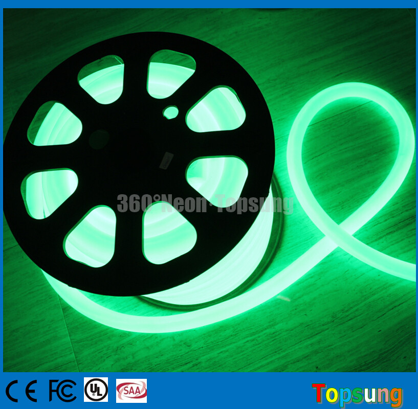 China 25m roll green pvc 360 degree led neon flex for bridge on sale