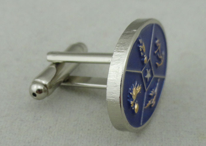 Quality 3D Double Plating Custom Tie Bars Cufflink 20 mm With Soft Enamel wholesale