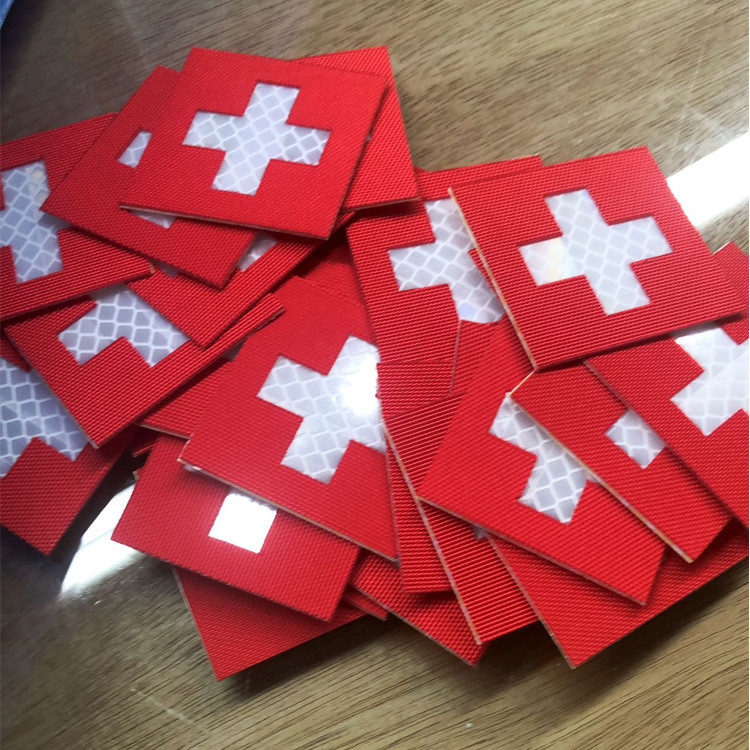 Quality Switzerland Flag IR Infrared Patch Cordra Fabric Adhesive PMS wholesale