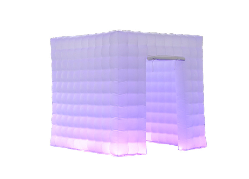 China 2 Doors White Inflatable Photo Booth With Led on sale