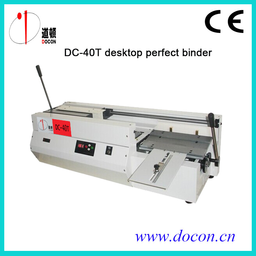 China DC-40T Semi-automatic desktop glue book binder machine on sale