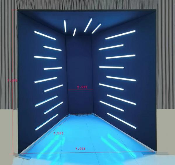 Cheap Lightweight Custom 360 Photo Booth Background With LED Lights for sale