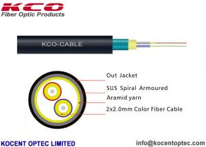 China Armored Optical Fibre Cable FTTA 7.0mm G657A Field Army Military TPU LSZH Material on sale