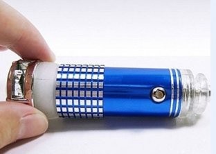 Quality 0.8W DC 12V OEM exquisite Aroma Blue Quiet Mini Ionic Electronic Car Air Purifiers wholesale