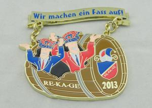 Quality RE-KA-GE 3.5mm Custom Enamel Medal , Zinc Alloy Sports Medals For Kids wholesale