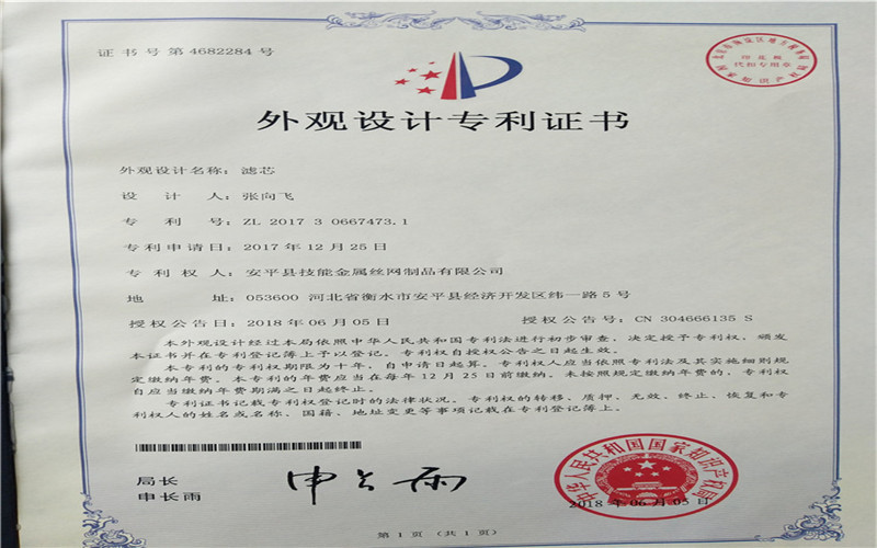 Anping County Jineng Metal Wire Mesh Co., Ltd. Certifications