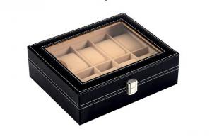 Quality High Glossy Varnishing Ladies Watch Storage Box , MDF Wrapped Watch Display Box Case wholesale