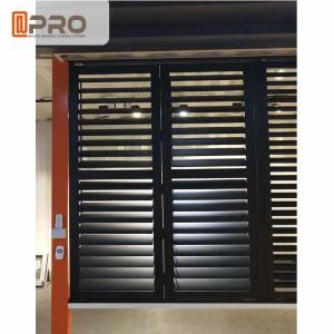 Quality Outdoor Adjustable Louvers Window , Modern Design Louvered Bifold Shutters wholesale