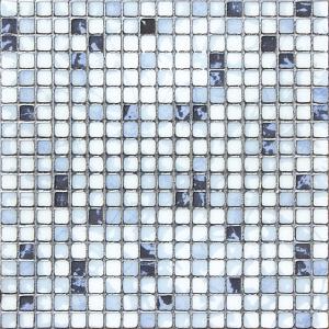 Quality Kitchen Crystal Glass Mosaic Tiles 30 X 30 cm Metal Glazed / Interior Wall Tiles wholesale
