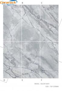 Quality 10 mm Thickness Anti - Slip Polished Porcelain Tile That Looks Like Marble 750*1500 mm Size wholesale